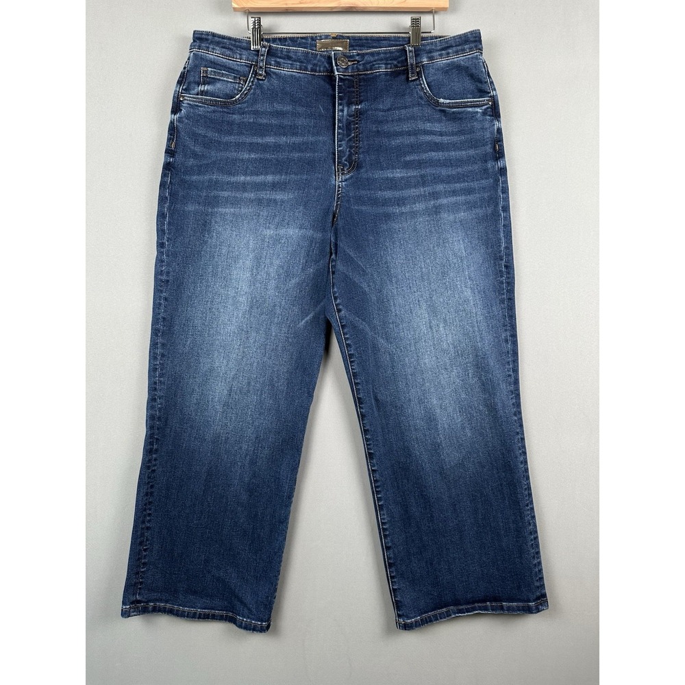 KUT from the Kloth Charlotte High Rise Fab AB Culotte Jeans Size 16W